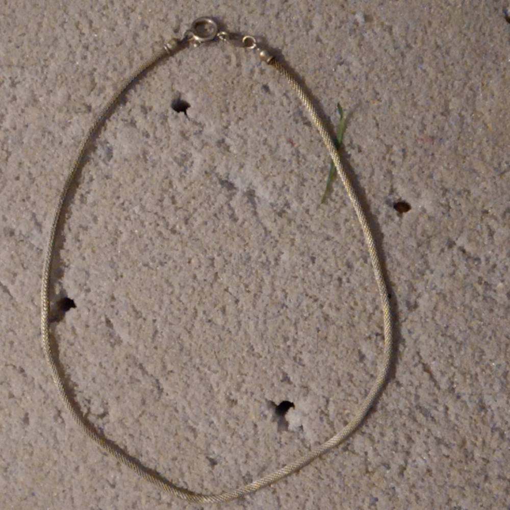 17 inch sterling silver necklace Cable style